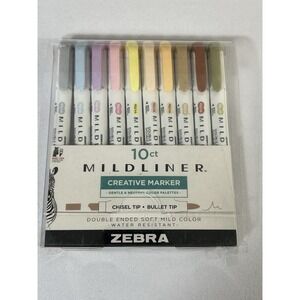 Zebra Pen Mildliner Dual-Tip Highlighters Market  Sets Of 10-Pack